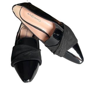 Andiamo Asterick patent leather pointy toe shoes